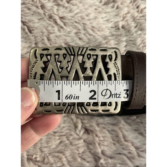 Vintage Silver Tone Century Canada Belt Buckle With Belt Size Small 55569 - Picture 6 of 10